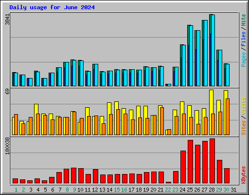 Daily usage for June 2024