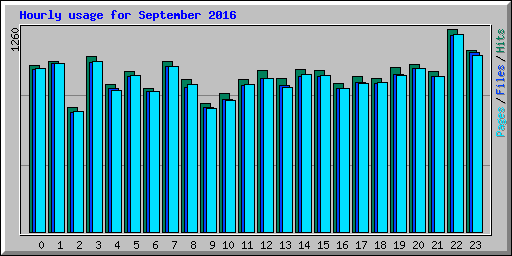 Hourly usage for September 2016