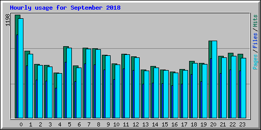 Hourly usage for September 2018