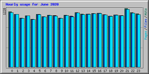 Hourly usage for June 2020