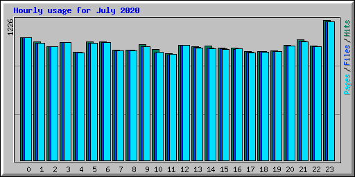 Hourly usage for July 2020