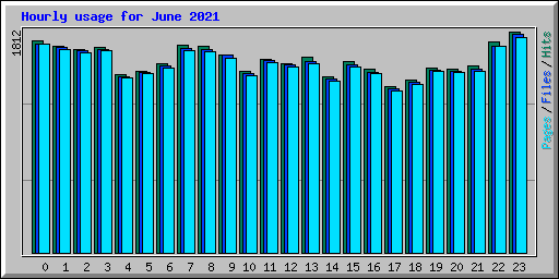 Hourly usage for June 2021