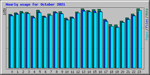 Hourly usage for October 2021