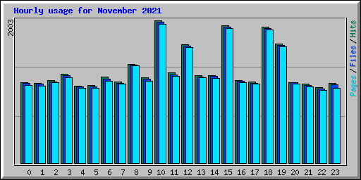 Hourly usage for November 2021
