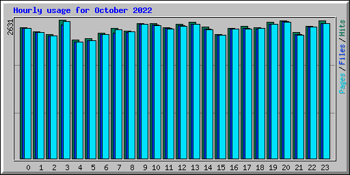 Hourly usage for October 2022