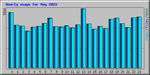 Hourly usage for May 2023