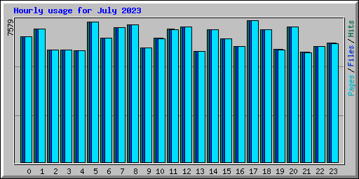 Hourly usage for July 2023