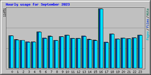 Hourly usage for September 2023