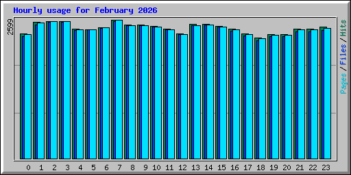 Hourly usage for February 2026