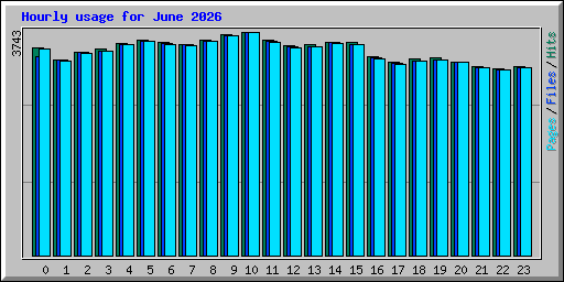 Hourly usage for June 2026