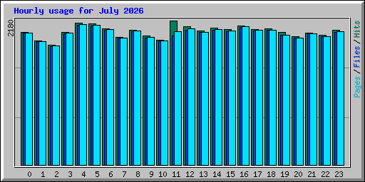Hourly usage for July 2026